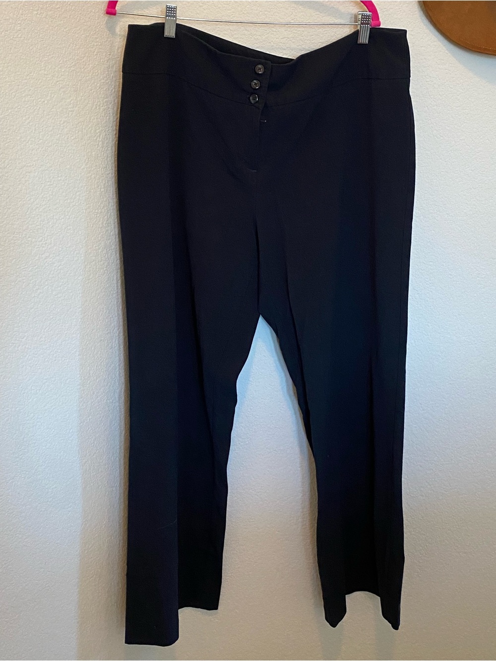 Classic Navy Blue High-Waist Business Casual Dress Pants